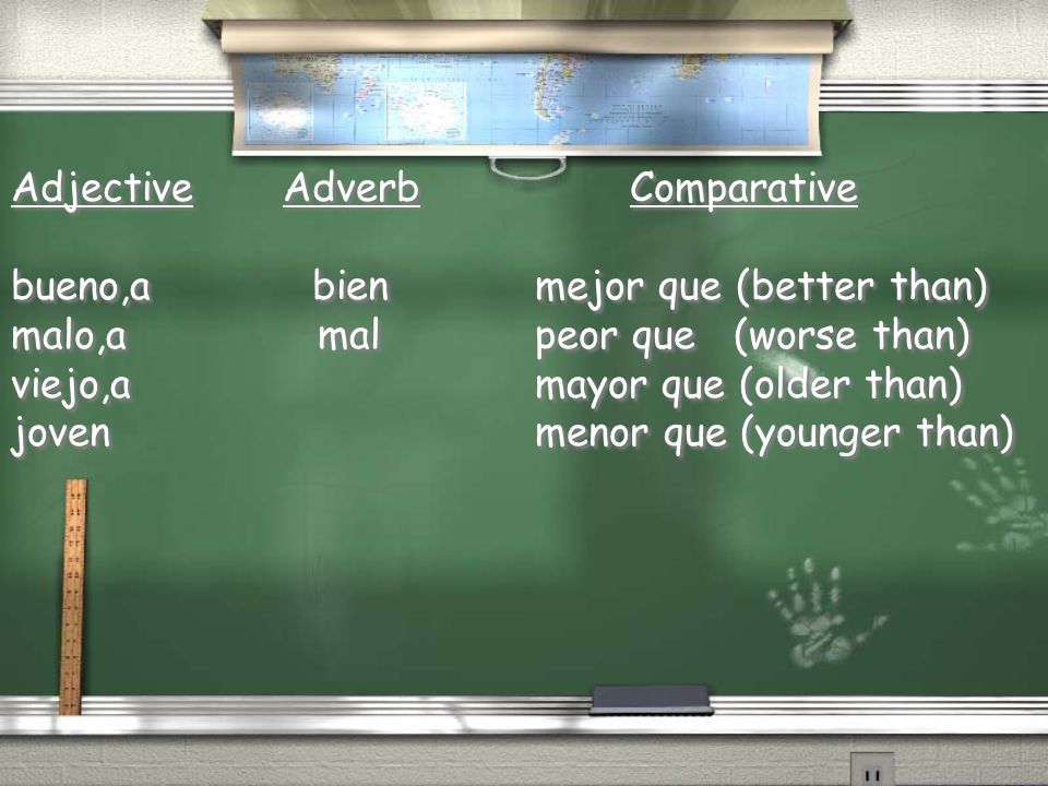 Adjective Adverb Comparative