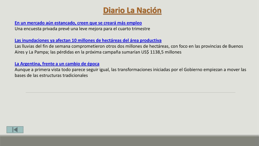 Diario La Nación En un mercado aún estancado, creen que se creará más empleo. Una encuesta privada prevé una leve mejora para el cuarto trimestre.