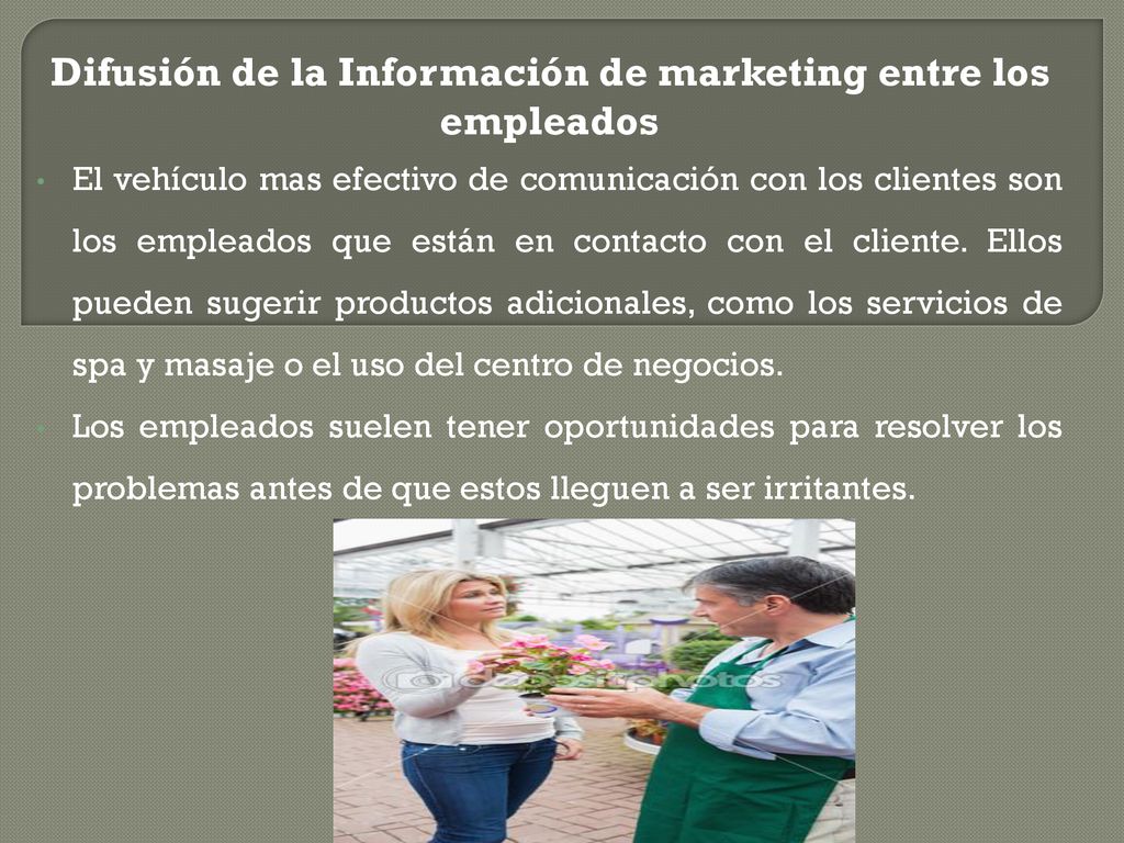 Difusión de la Información de marketing entre los empleados