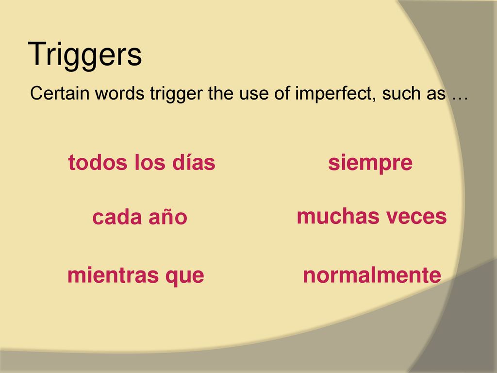 Triggers todos los días siempre cada año muchas veces mientras que