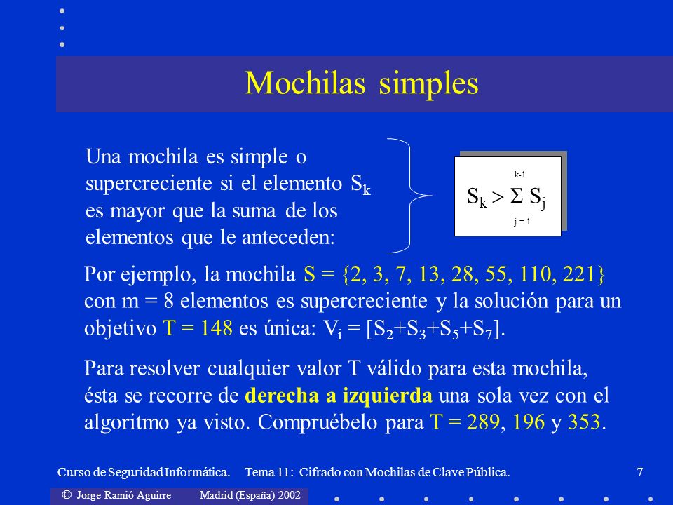 Curso de Seguridad Informática en Diapositivas Material Docente de Libre Distribución