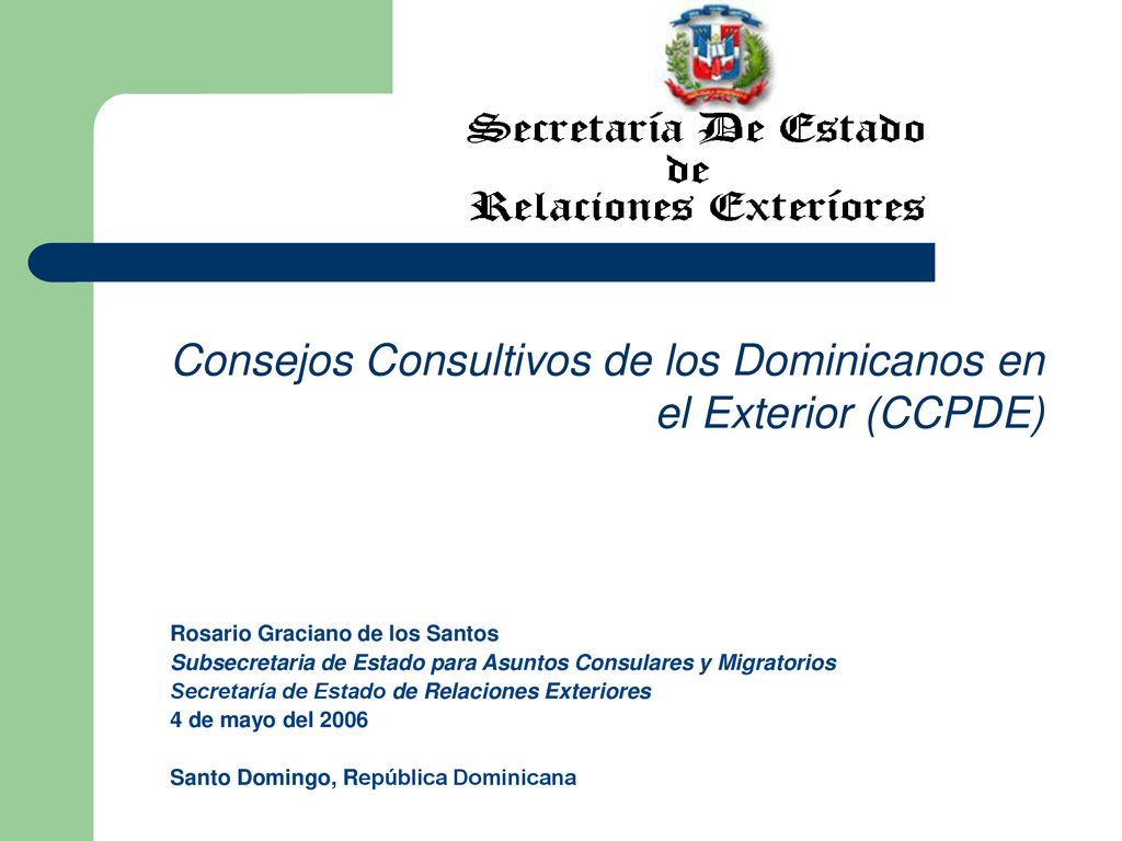 Consejos Consultivos de los Dominicanos en el Exterior (CCPDE)