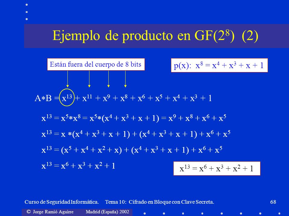 Ejemplo de producto en GF(28) (2)