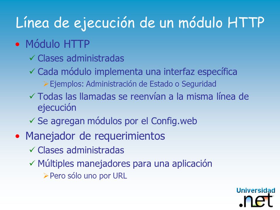 Línea de ejecución de un módulo HTTP