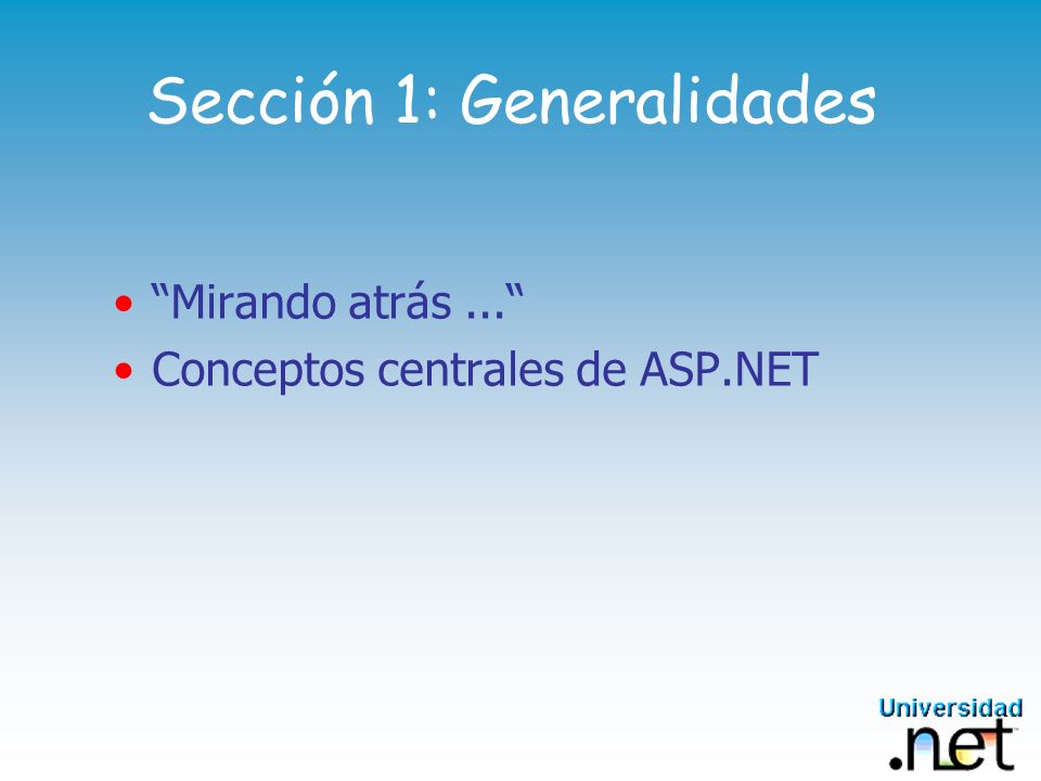 Sección 1: Generalidades