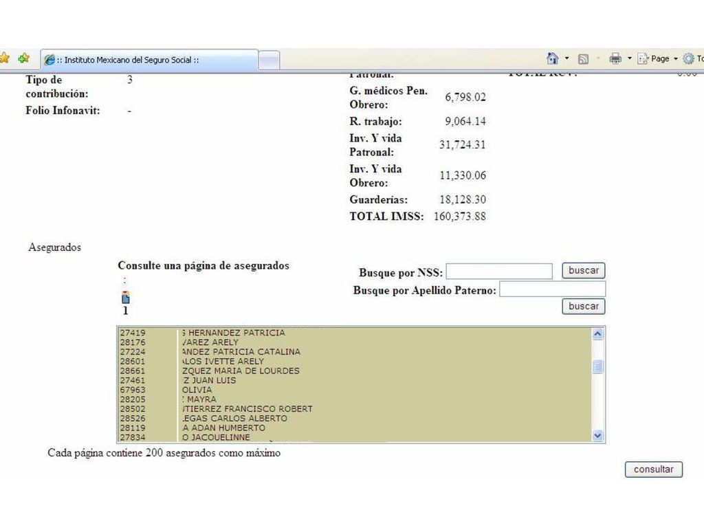 De las cuotas Obrero-Patronales y cada uno de tus empleados