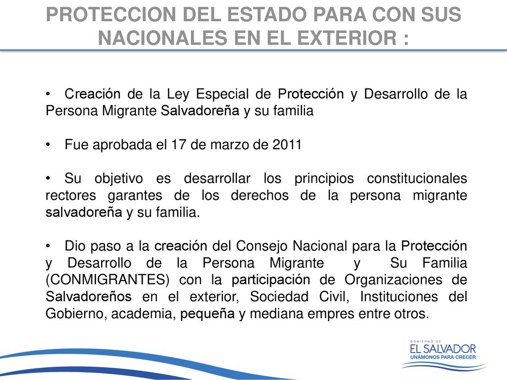 PROTECCION DEL ESTADO PARA CON SUS NACIONALES EN EL EXTERIOR :