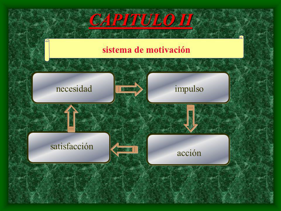 CAPITULO II sistema de motivación necesidad impulso satisfacción