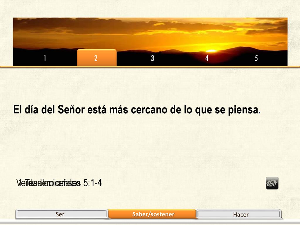 El día del Señor está más cercano de lo que se piensa.