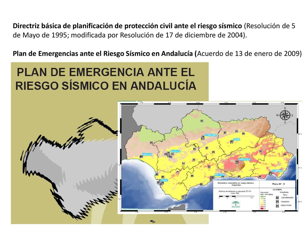 Directriz básica de planificación de protección civil ante el riesgo sísmico (Resolución de 5 de Mayo de 1995; modificada por Resolución de 17 de diciembre de 2004).