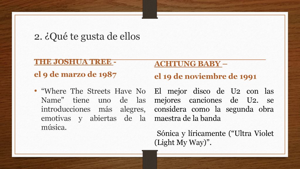 2. ¿Qué te gusta de ellos ACHTUNG BABY – el 19 de noviembre de 1991