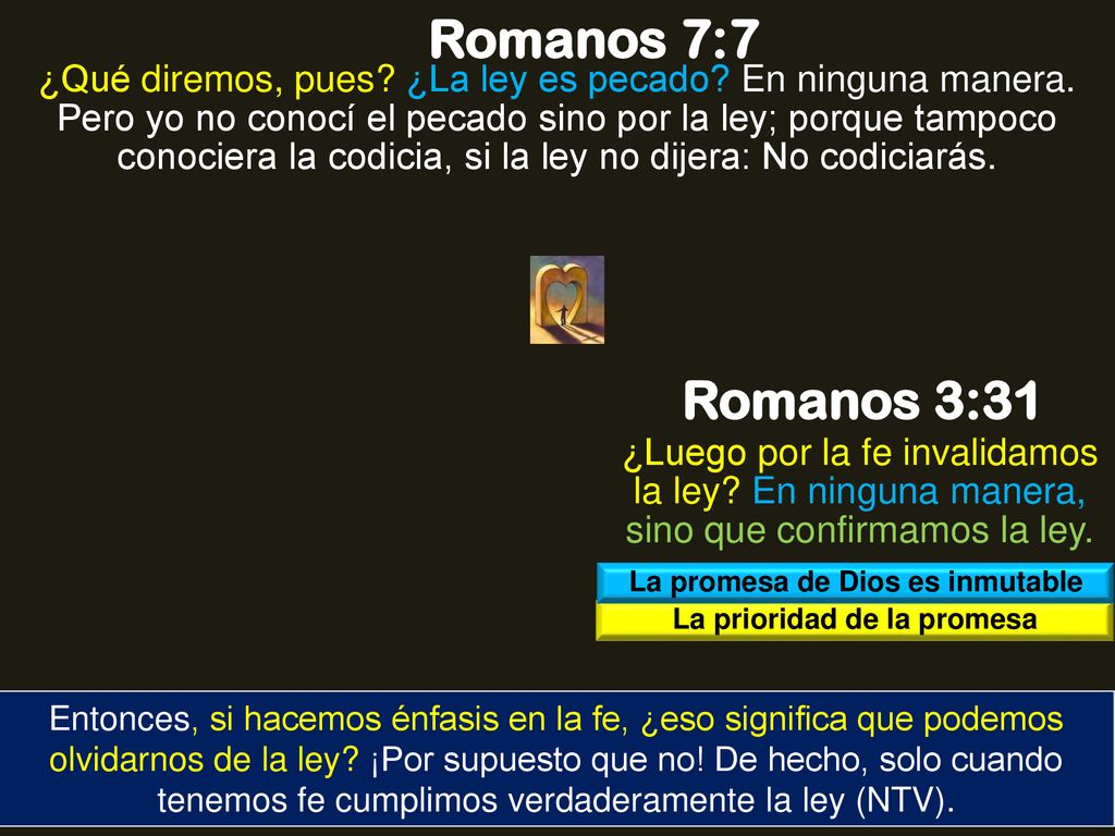 La promesa de Dios es inmutable La prioridad de la promesa
