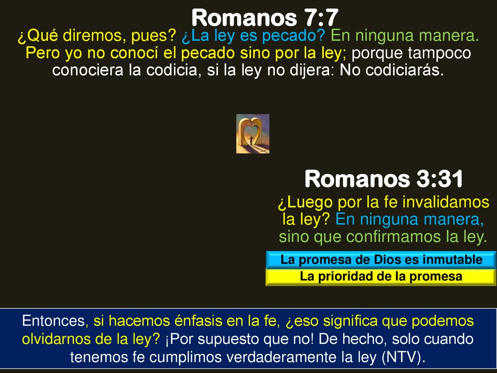 La promesa de Dios es inmutable La prioridad de la promesa
