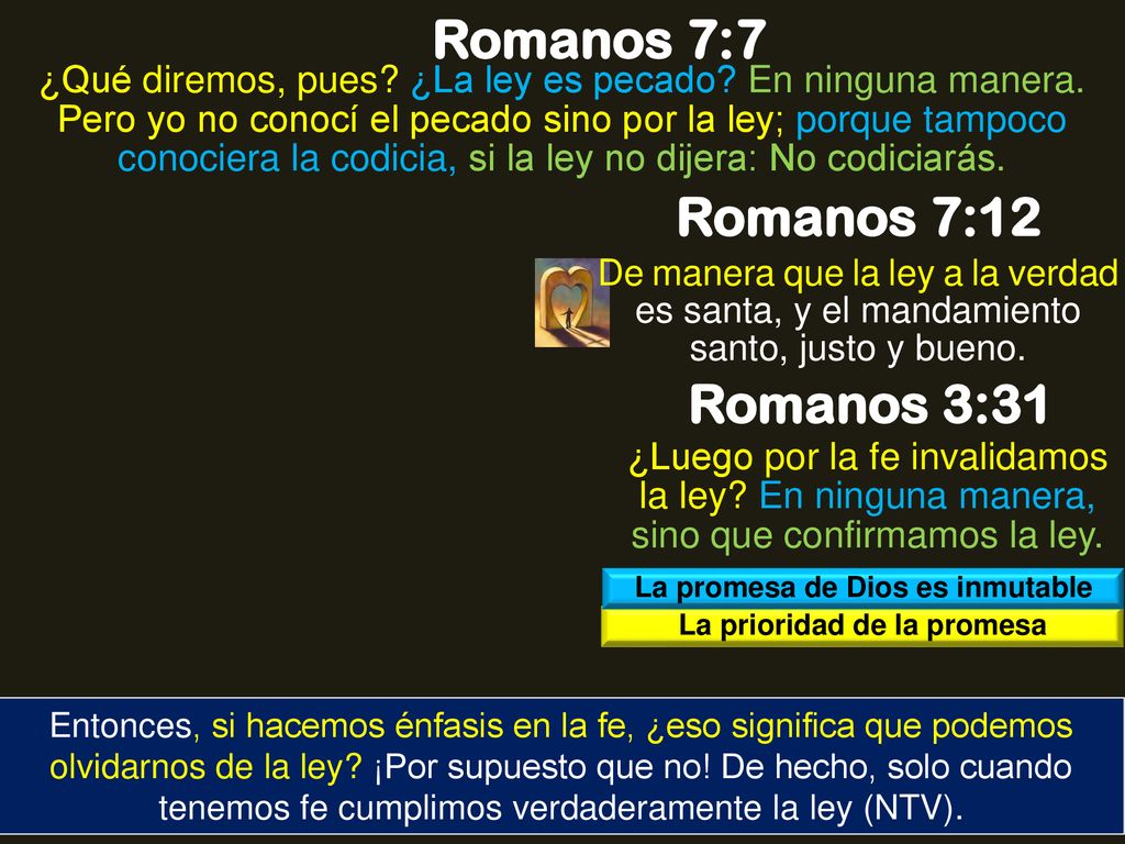La promesa de Dios es inmutable La prioridad de la promesa