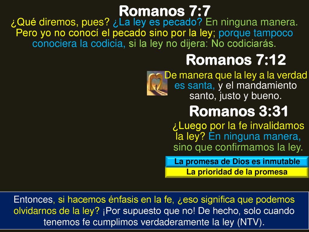 La promesa de Dios es inmutable La prioridad de la promesa