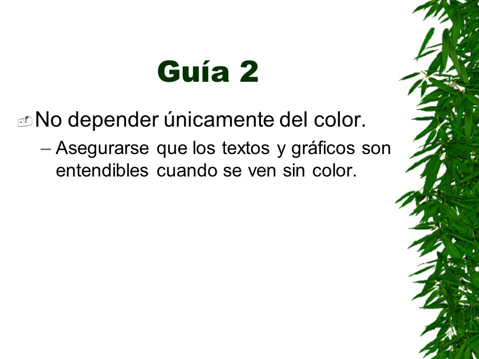 Guía 2 No depender únicamente del color.