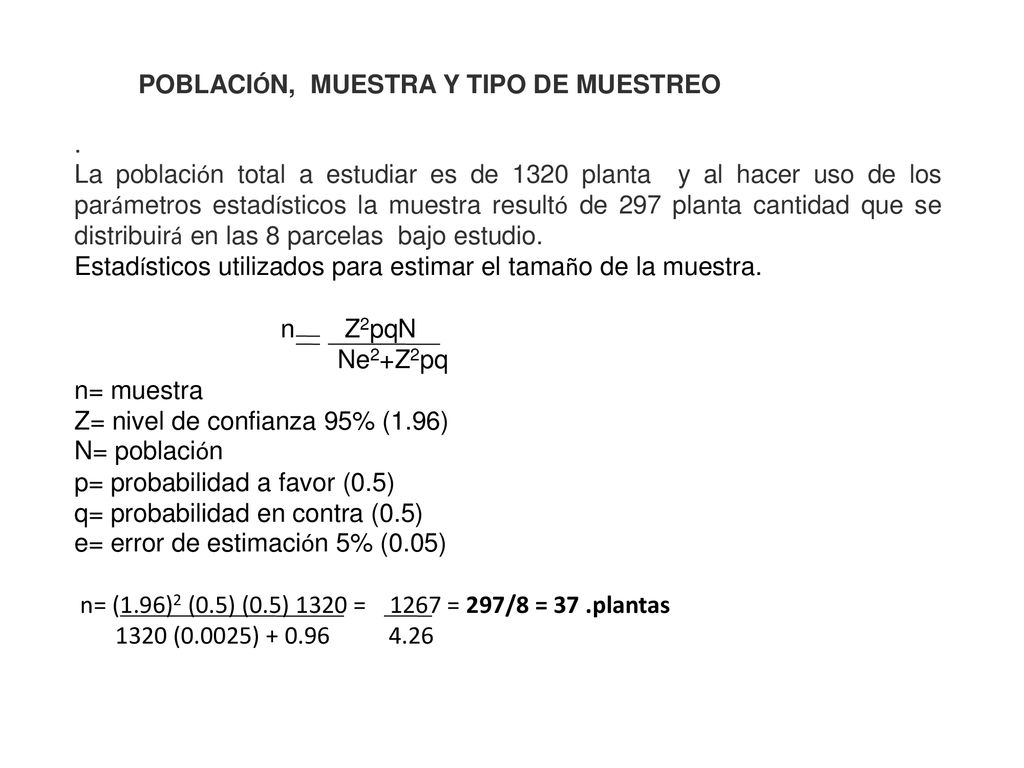 POBLACIÓN, MUESTRA Y TIPO DE MUESTREO