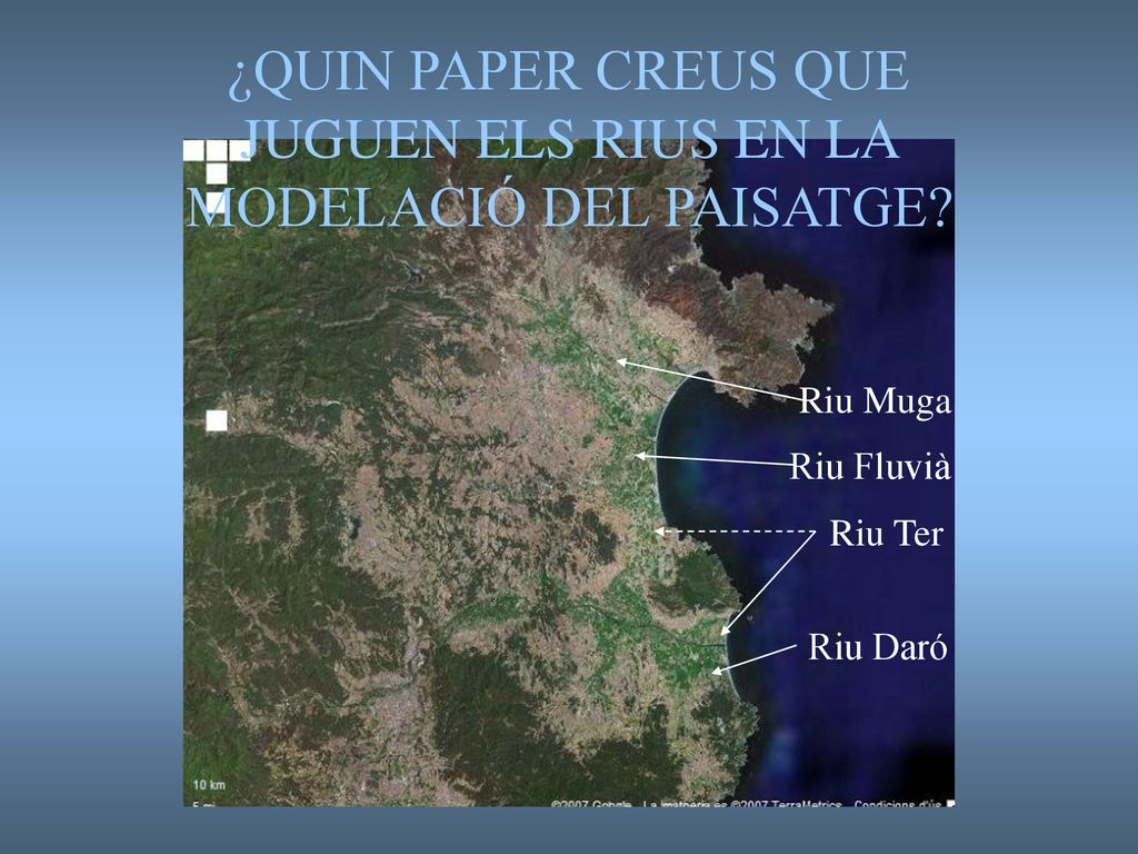 ¿QUIN PAPER CREUS QUE JUGUEN ELS RIUS EN LA MODELACIÓ DEL PAISATGE