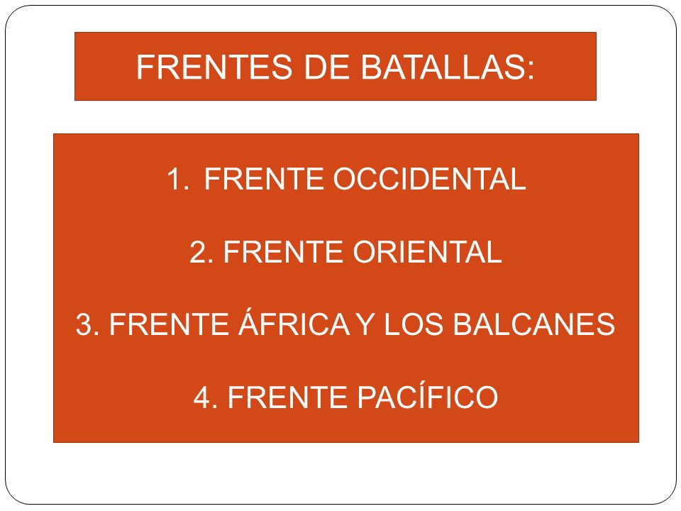 3. FRENTE ÁFRICA Y LOS BALCANES
