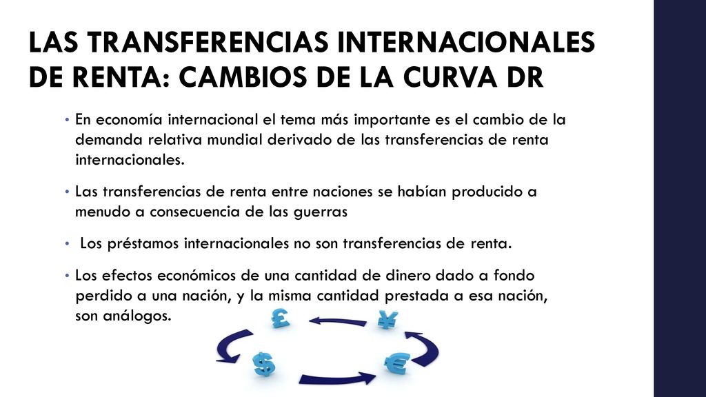 LAS TRANSFERENCIAS INTERNACIONALES DE RENTA: CAMBIOS DE LA CURVA DR