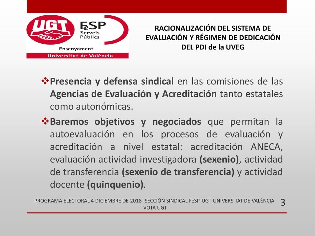 RACIONALIZACIÓN DEL SISTEMA DE EVALUACIÓN Y RÉGIMEN DE DEDICACIÓN DEL PDI de la UVEG