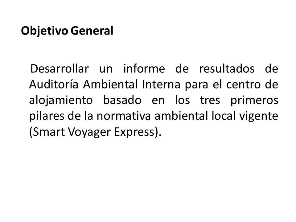 Objetivo General