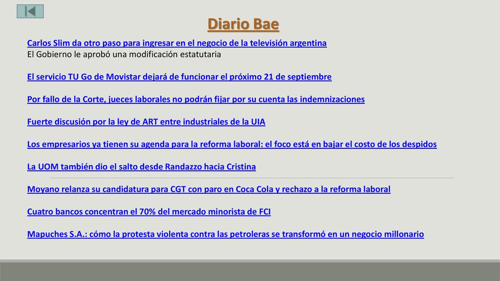 Diario Bae Carlos Slim da otro paso para ingresar en el negocio de la televisión argentina. El Gobierno le aprobó una modificación estatutaria.