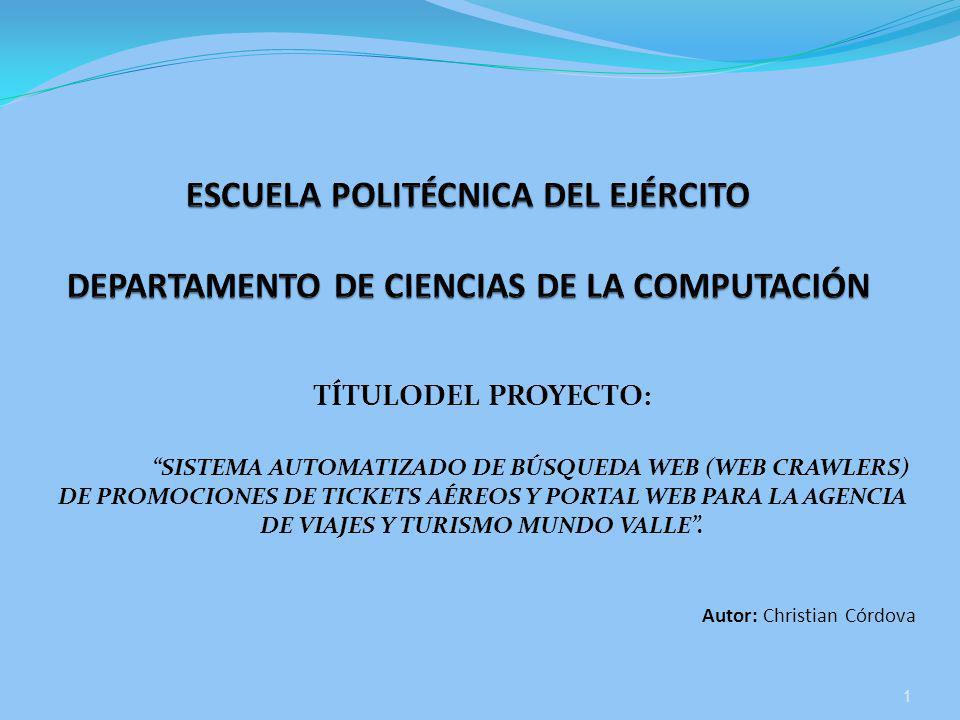 ESCUELA POLITÉCNICA DEL EJÉRCITO DEPARTAMENTO DE CIENCIAS DE LA COMPUTACIÓN