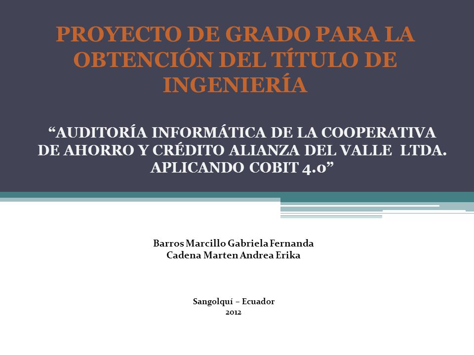 PROYECTO DE GRADO PARA LA OBTENCIÓN DEL TÍTULO DE INGENIERÍA