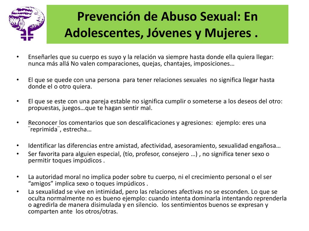 Prevención de Abuso Sexual: En Adolescentes, Jóvenes y Mujeres .