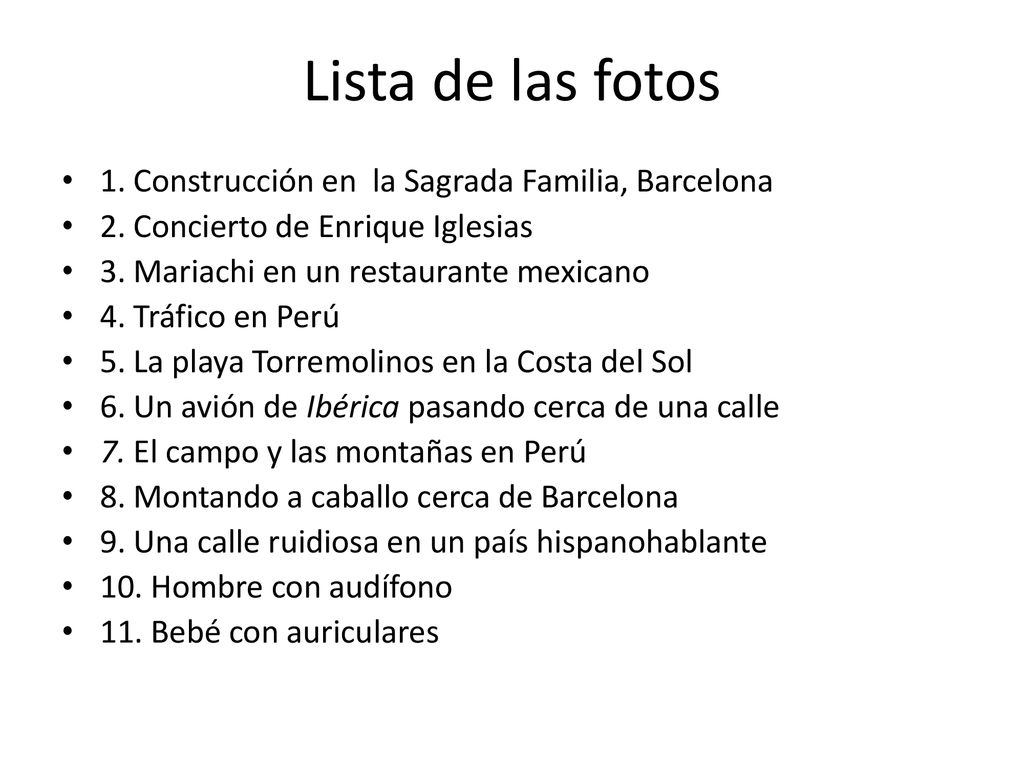Lista de las fotos 1. Construcción en la Sagrada Familia, Barcelona