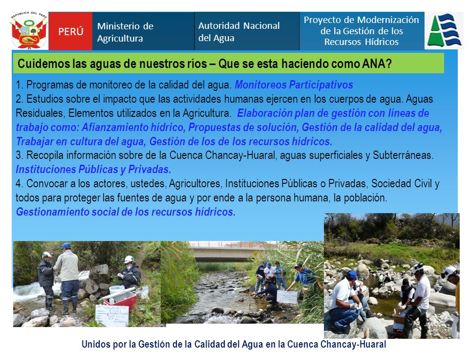 Proyecto de Modernización de la Gestión de los Recursos Hídricos