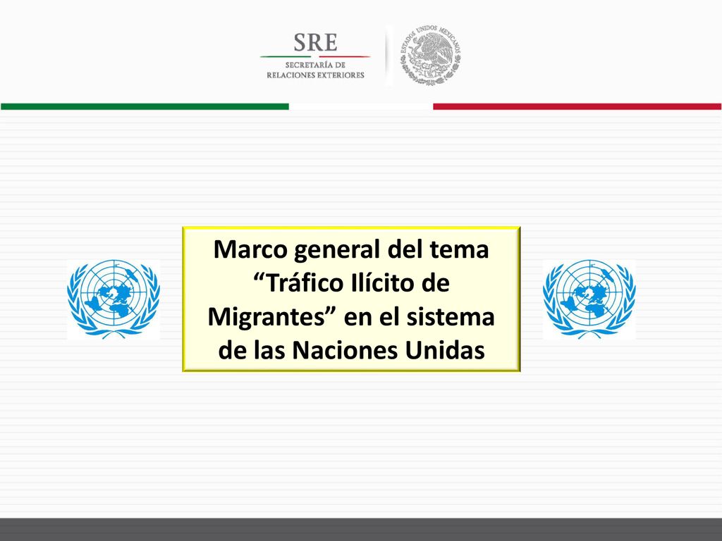 Marco general del tema Tráfico Ilícito de Migrantes en el sistema de las Naciones Unidas