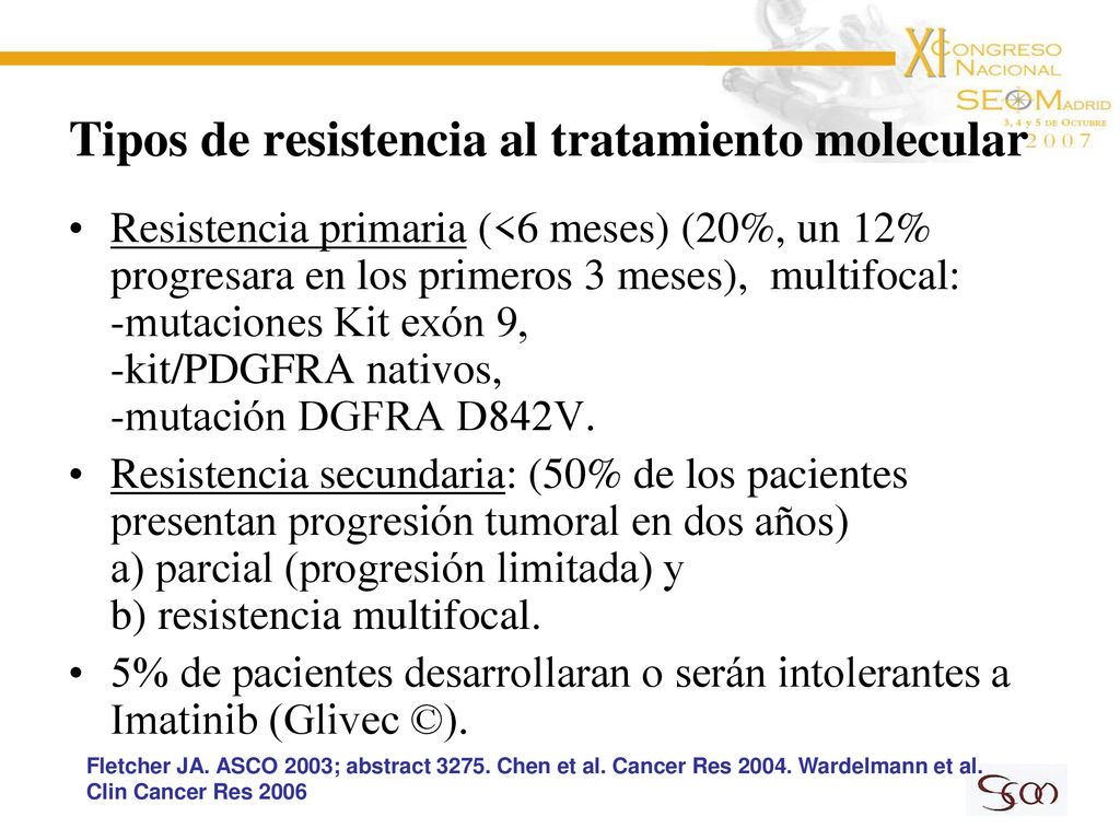 Tipos de resistencia al tratamiento molecular