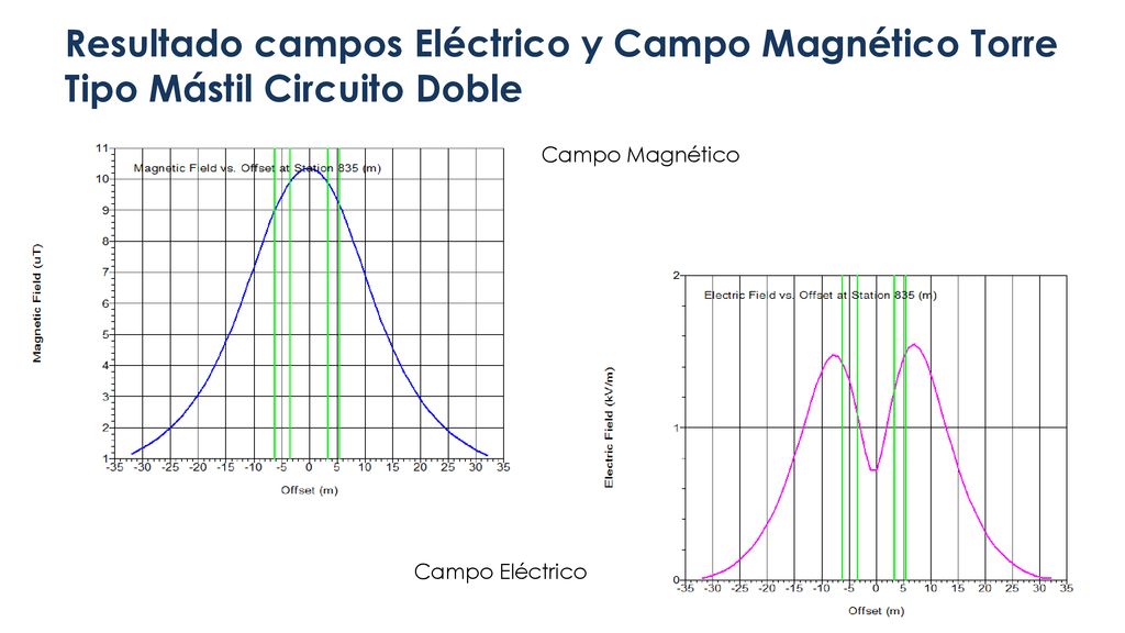 Resultado campos Eléctrico y Campo Magnético Torre Tipo Mástil Circuito Doble