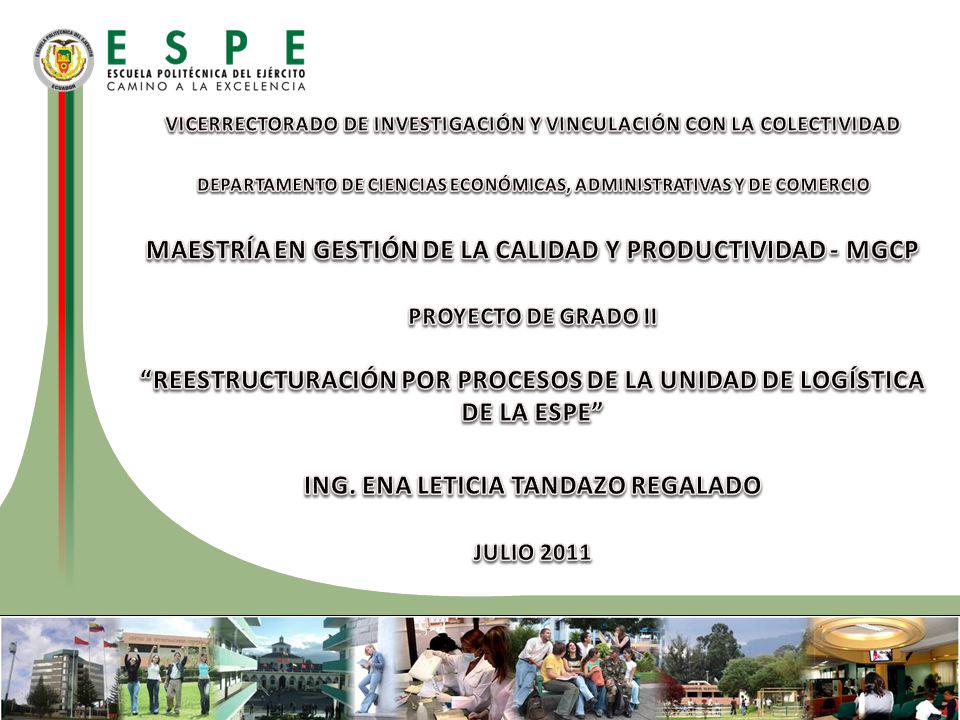 MAESTRÍA EN GESTIÓN DE LA CALIDAD Y PRODUCTIVIDAD - MGCP