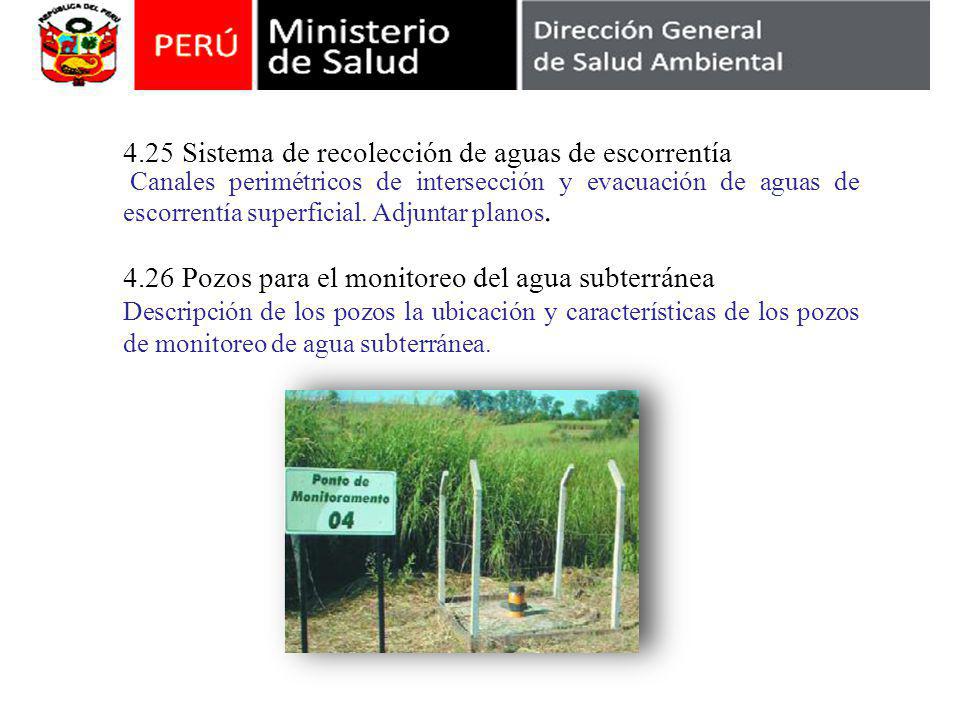 4.25 Sistema de recolección de aguas de escorrentía