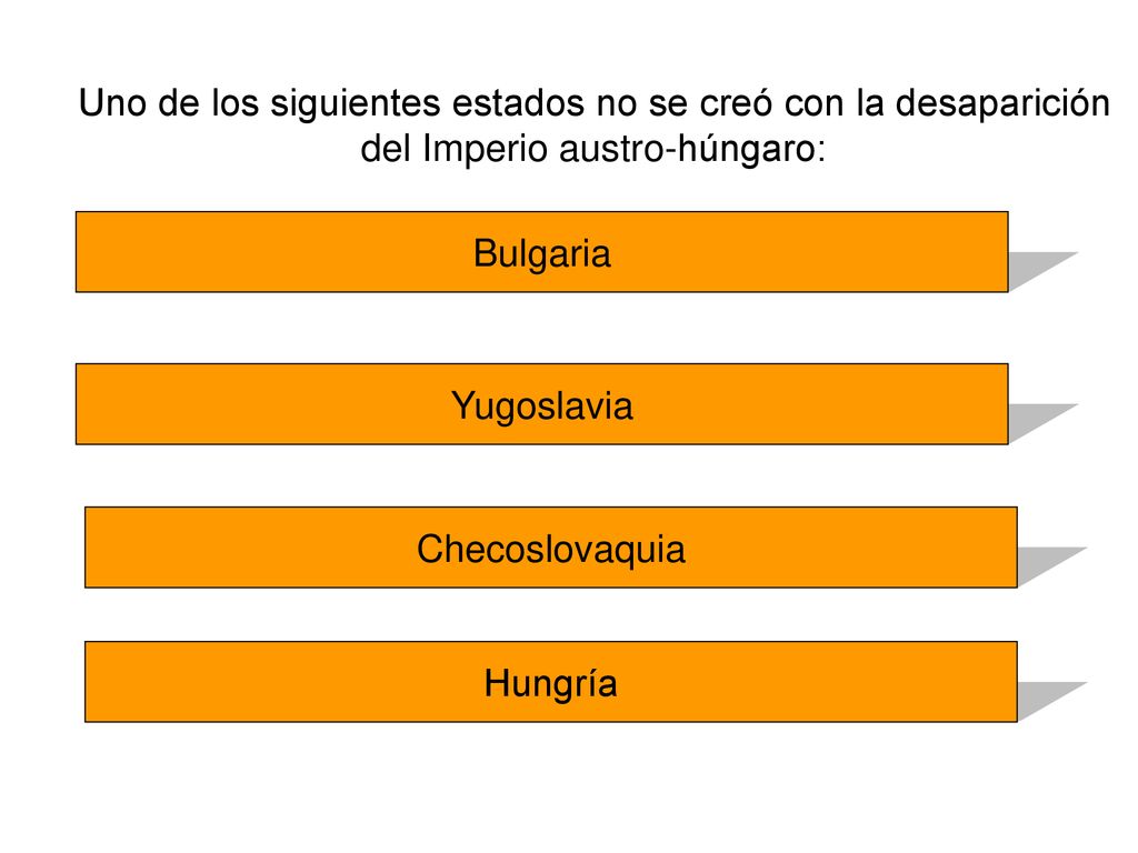 Uno de los siguientes estados no se creó con la desaparición del Imperio austro-húngaro: