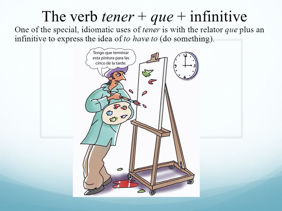 The verb tener + que + infinitive