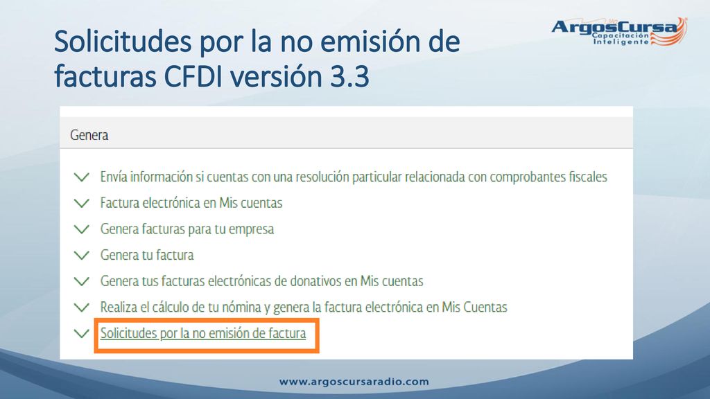 Solicitudes por la no emisión de facturas CFDI versión 3.3