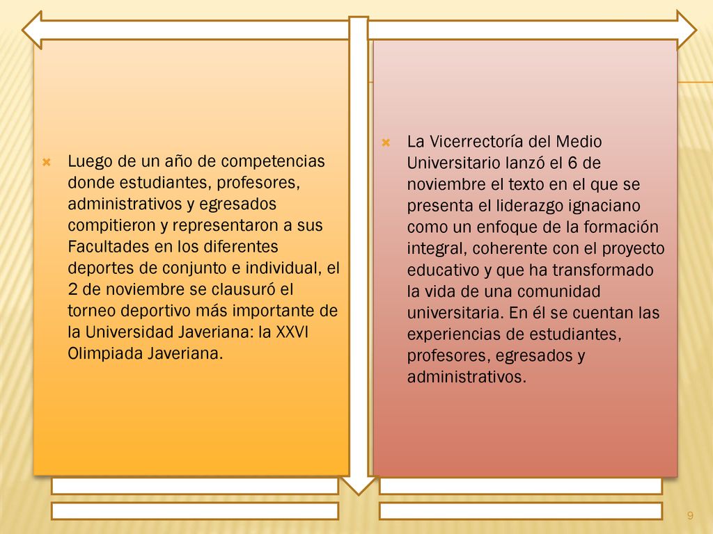 Luego de un año de competencias donde estudiantes, profesores, administrativos y egresados compitieron y representaron a sus Facultades en los diferentes deportes de conjunto e individual, el 2 de noviembre se clausuró el torneo deportivo más importante de la Universidad Javeriana: la XXVI Olimpiada Javeriana.