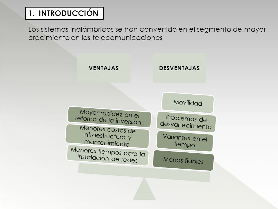 INTRODUCCIÓN Los sistemas inalámbricos se han convertido en el segmento de mayor crecimiento en las telecomunicaciones.