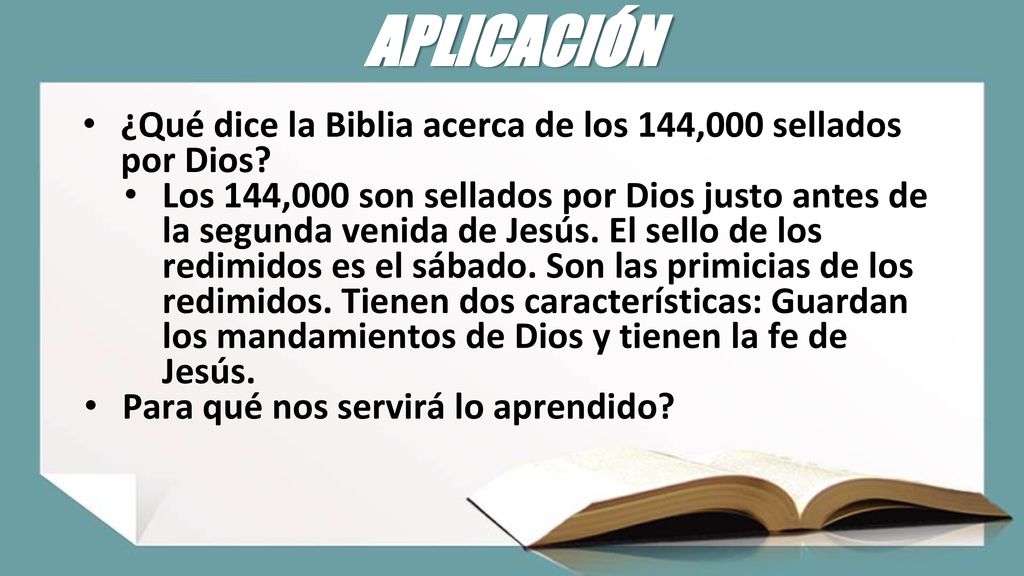 APLICACIÓN ¿Qué dice la Biblia acerca de los 144,000 sellados por Dios