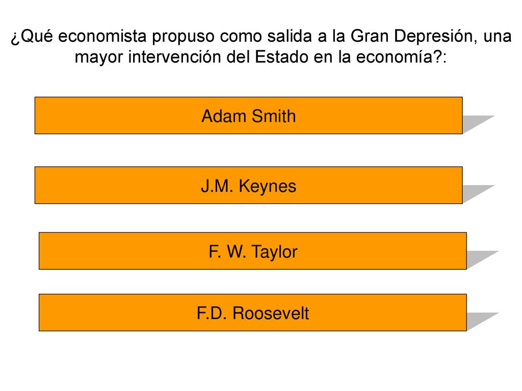 ¿Qué economista propuso como salida a la Gran Depresión, una mayor intervención del Estado en la economía :