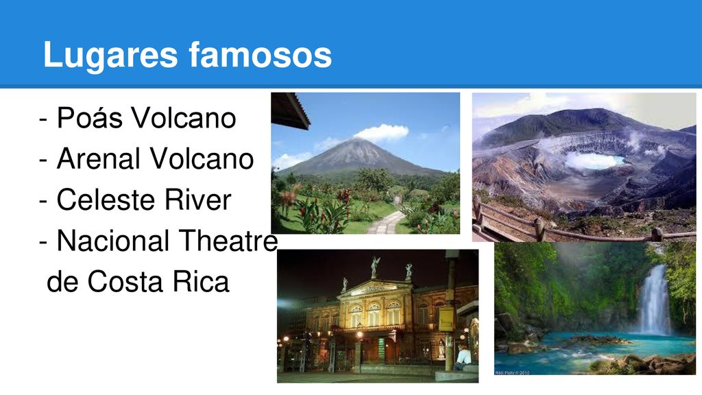 Lugares famosos - Poás Volcano - Arenal Volcano - Celeste River