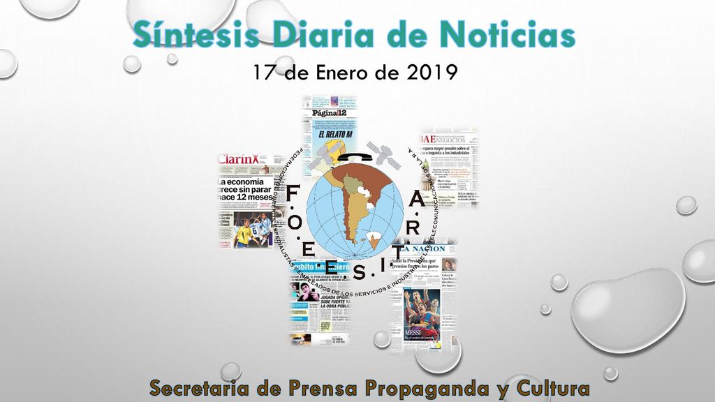 Síntesis Diaria de Noticias Secretaria de Prensa Propaganda y Cultura