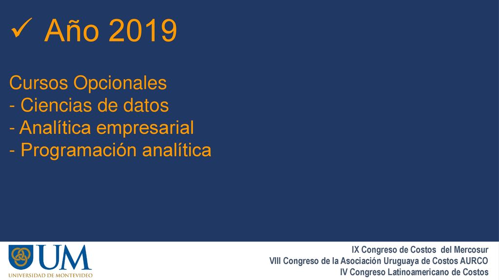 Año 2019 Cursos Opcionales - Ciencias de datos - Analítica empresarial