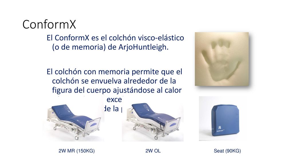 ConformX El ConformX es el colchón visco-elástico (o de memoria) de ArjoHuntleigh.