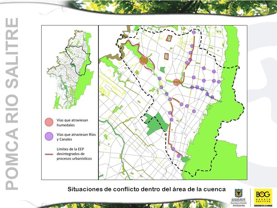 POMCA RIO SALITRE Situaciones de conflicto dentro del área de la cuenca