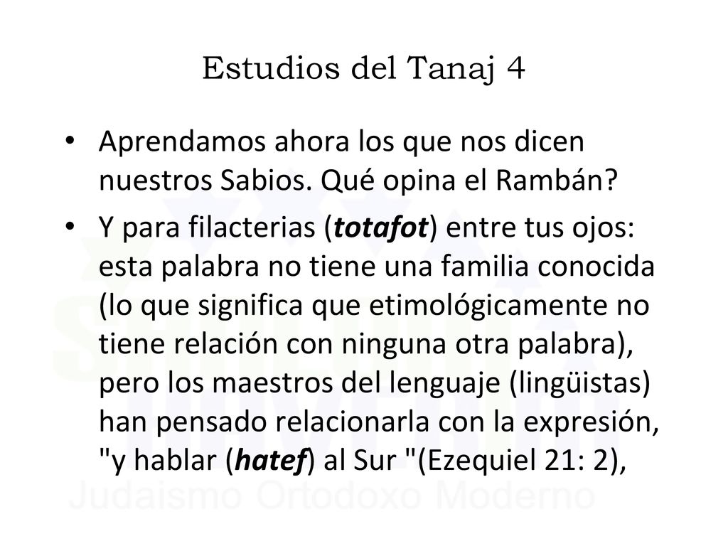 Estudios del Tanaj 4 Aprendamos ahora los que nos dicen nuestros Sabios. Qué opina el Rambán